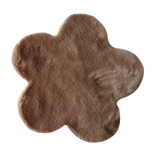 Factory directly Flower Shape Faux Rabbit fur sheepskin floor rugs